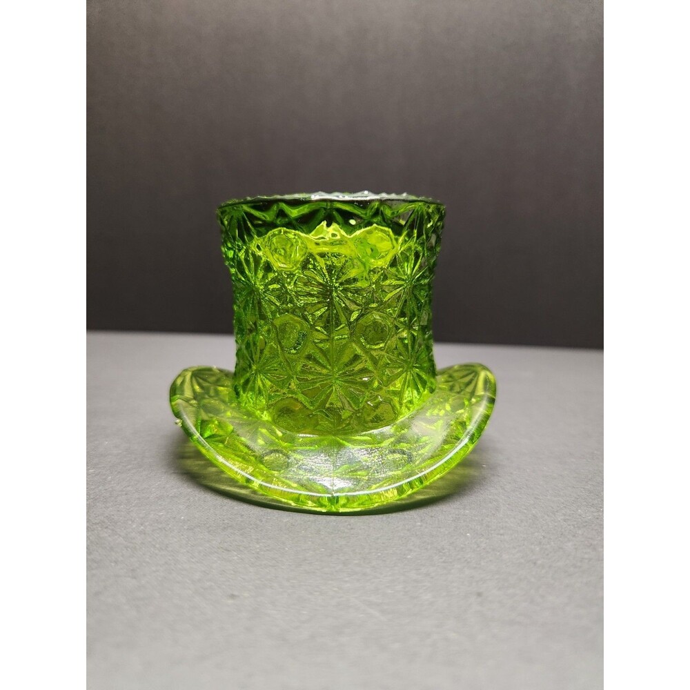 Fenton Daisy Button Top Hat Lot Of 6 Amberina x2 White x2 Yellow And Green - Picture 9 of 15